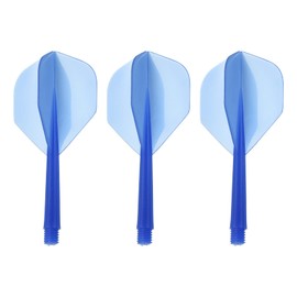 PATIKIL Integrated Dart Shaft & Flights, 3 Pack Durable Plastic Dart Flight Set, Transparent Blue