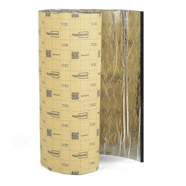 AggSound 157mil 24sqft Roll Pack Universal Sound Deadener for Cars,Aluminum Foil Foam Noise Deadening Material-Heat Shield Insulation Dampening Mat