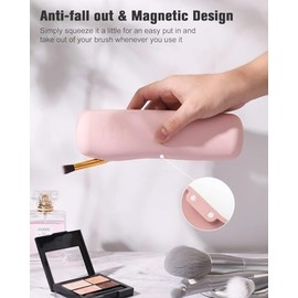 El accesorio de Triko que toda amante del maquillaje necesita: Descubre la comodidad de este Porta Brochas de Maquillaje con Cierre Magnético Ideal para Viajes flexible