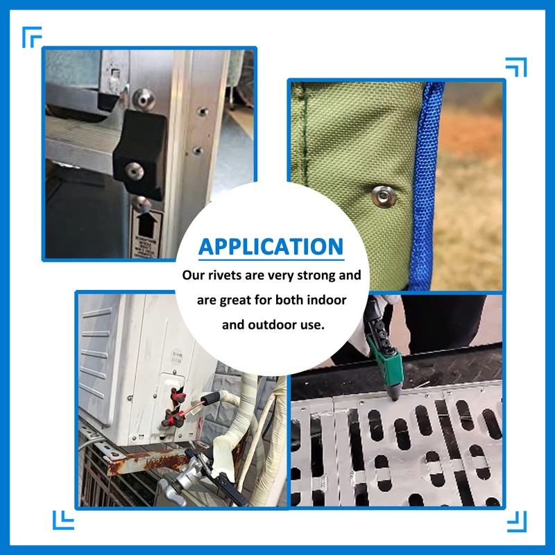 BESTYCHAO 60pcs Tri-Fold Exploding Large Head Aluminum Blind Rivet Pop