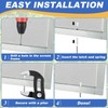 12 Packs Window Screen Plunger Latches with Caps, Aluminum Window