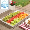 US Acrylic Avant White Plastic Serving Trays (Set of 3)