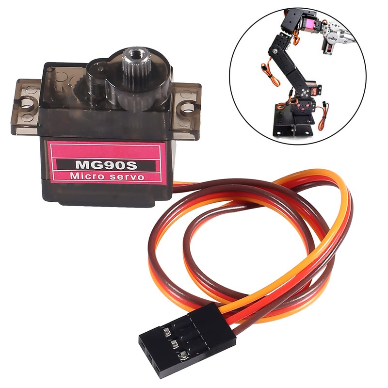 AITIAO 7Pcs MG90S Micro Servo 180° 9G Servo Motor Geared