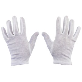 1 Pair Size 8 100% Cotton White Gloves Health Music Canvas Beauty Work Liner