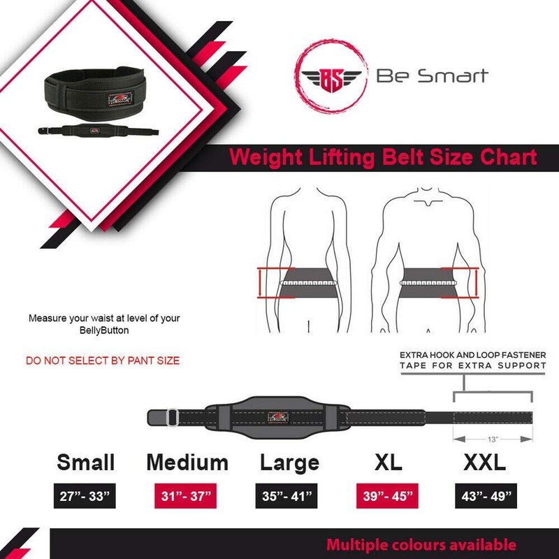 Weight Lifting Belt Neoprene Gym Fitness Workout Double Support Brace