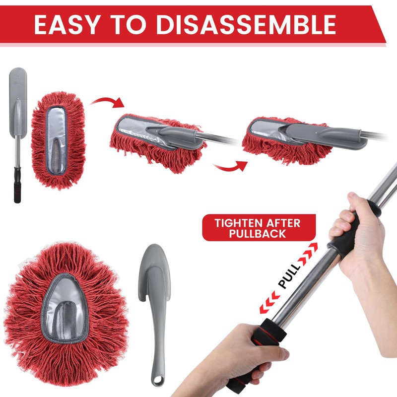 IPELY 2 Pack Large Car Duster Exterior Scratch Free with