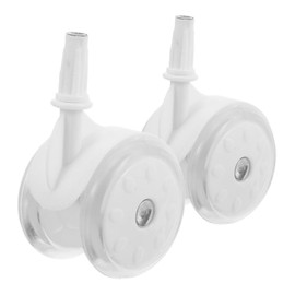 WHAMVOX 2pcs Wheel Hand-twisted Wheel Wheels Mini Ball Accessories Stroller Replacement Wheels Robot Accessories for Walkers Wheels for Walker Rubber White