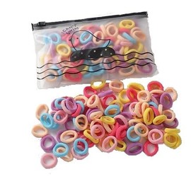 Hair Tie, Hair Ornament, For Toddlers, Girls, Kids, Won't Damage Hair, Hair Accessories, Approx. 0.8 inches (2 cm) (Mixed Color, 100 Pcs)
