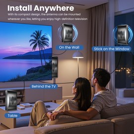 2025 Upgraded Indoor TV Antenna, 2800+ Miles Range Digital Antenna for Smart TV Indoor/Outdoor for Local Channels, HDTV Antenna with Amplifier Signal Booster 4k 8k- 38FT Coaxial Cable