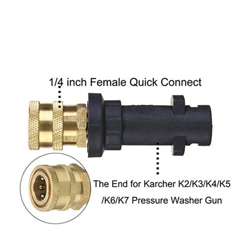 Michear Pressure Washer Gun Adapter to M22 Washer 1/4'' Brass