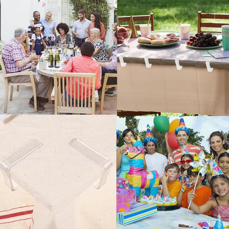 JNGTKL Tablecloth Clips, 12 Pcs Table Cloth Clips, Windproof Picnic