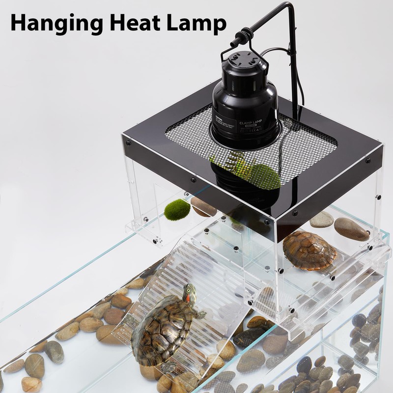 REPTITRIP Light Fixture for Turtle Basking Platform 50W, Suitable for