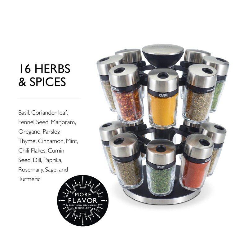 Cole & Mason 16 Herb & Spice Carousel - Rotating