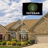 Army Veteran Emblem Flags 3x5 Outdoor Double Sided- US Armed