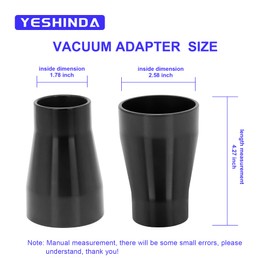 Table Saw Vacuum Adapter Fit for DWE7491 table saws and DXV10P workshop hoovers and connecting 2 1/2 "table saw outlet to 1 7/8" Shop Vac Hose,Replacement for Dewalt Dust Collector Accessories