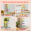 weddingwish 5 Tier Led Cupcake Stand, Acrylic Cupcake Tower Stand