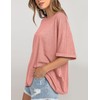 UEU Summer Oversized Tops for Women Crewneck Loose Fit T-Shirt