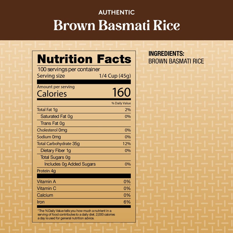 Royal - Authentic Basmati Brown Rice Whole Grain, Naturally Gluten