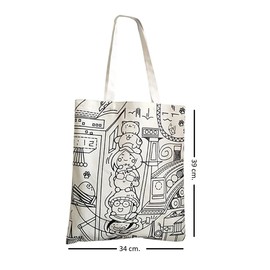 Noguez. Bolsas de Mujer, Tote Bag, Bolsa de Lona de Compras, Bolso de Hombro para Estudiantes. (Kids & White Bears)