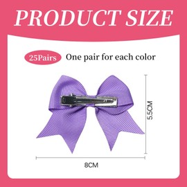 50 Pieces Bow Hair Clips Kids Headwear Cute Girls Hair Clips Colorful Bow Hair Clips Clothing Accessories