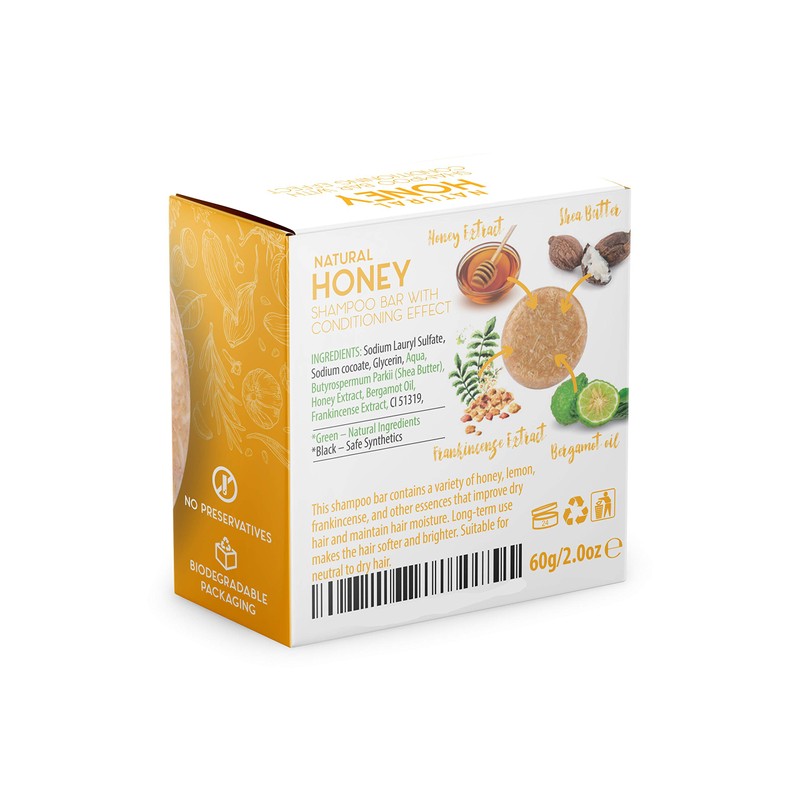 Solid Shampoo Bar And Conditioner Effect Hair Soap – Natural