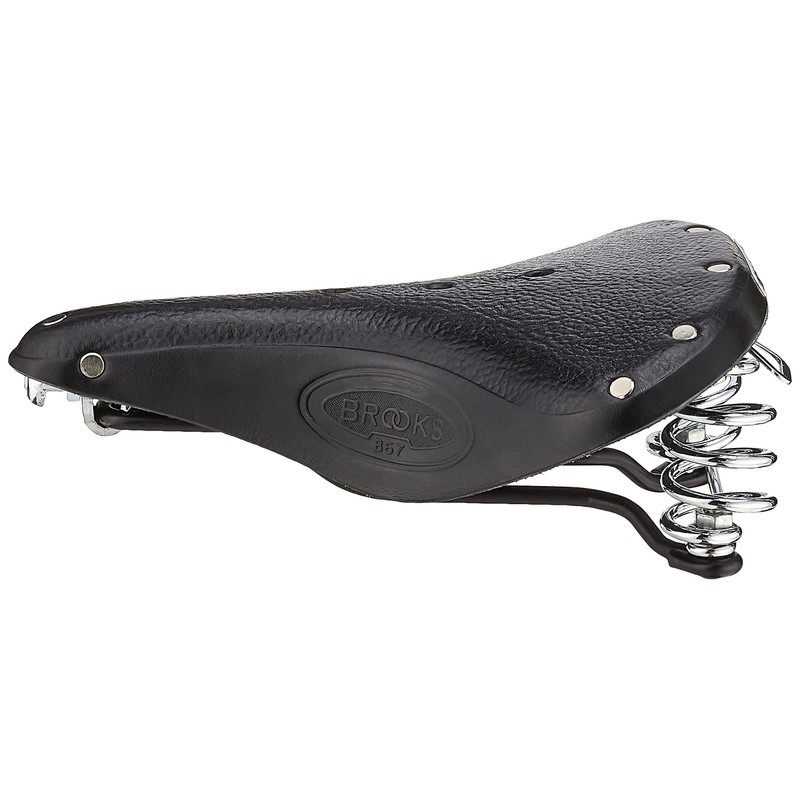 Brooks Saddles B67 Bicycle Saddle (Men's, Chrome Springs, Black)