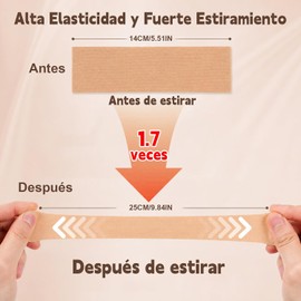 6 Rollos Cinta Lifting Facial, Cinta Antiarrugas para Cara Suave y Muy Elástico, Parches Antiarrugas Diseñados para Reafirmar y Tensar la Piel, Reducir Arrugas (2.5cm*5m/Rollos)