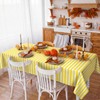 Moukeren 6 Pack Yellow and White Striped Tablecloths 54 x