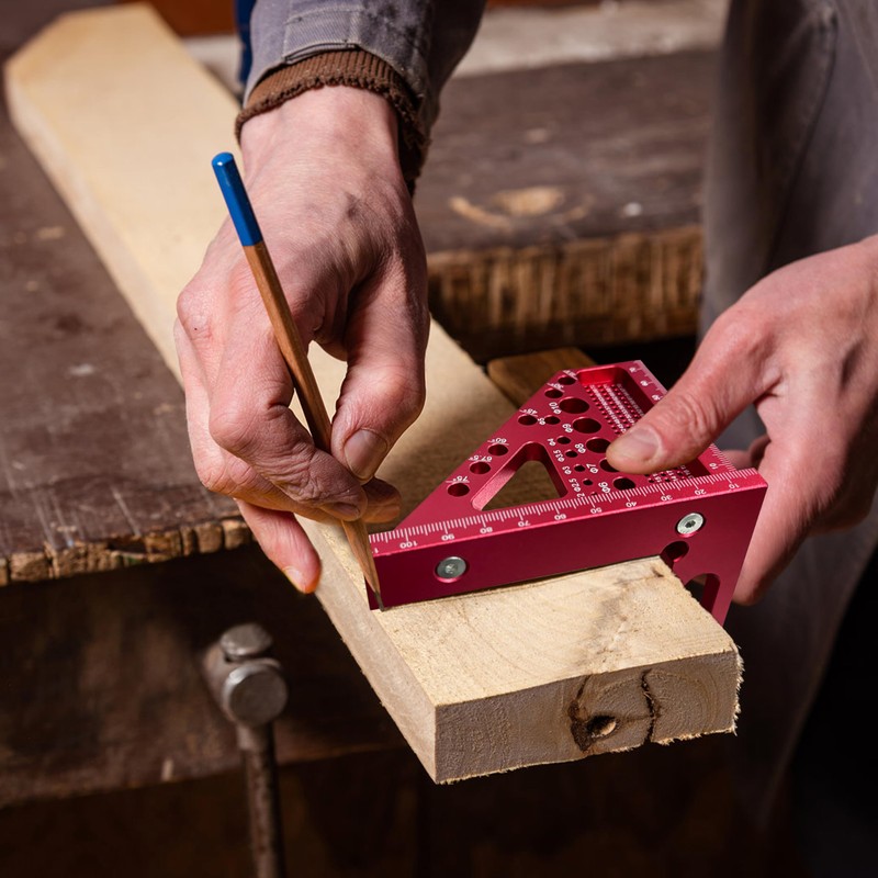 3D Mitre Square Multifunctional, Protractor Woodworking Try Square, Combination Angle