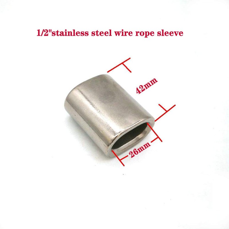 JY-MARINE Cable Ferrule,Stainless Steel 316 Crimping Loop Sleeve for Wire