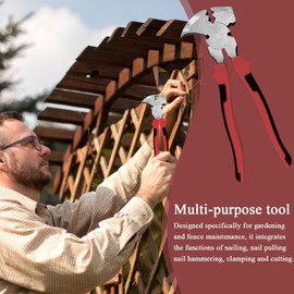 Zaunzellenschneider, Zaunzange,Zaunwerkzeuge Nagelabzieherzange | Multifunktionale Handwerkzeuge mit Hammerkopf, Grundnahrungsmittel für den Bau, einfache Geräte