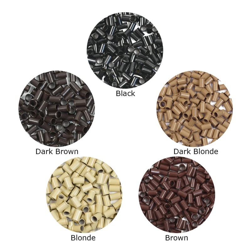 200 Pcs 3.4 mm Micro Links Beads Copper Tubes Hair