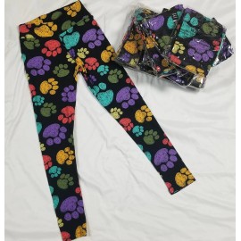 Unbranded Pawprint Paw Prints Leggings - YOU PICK SIZE - Standard, Plus, Extra Curvy, NEW - Curvy / Plus (12-18)
