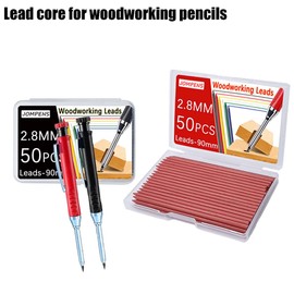 MROOFUL 50 Pieces Of 2.8mm Carpenter Pencil Lead, Black, Yellow, Red, Used For Marking Architect Drawings With Graffiti (Yellow)