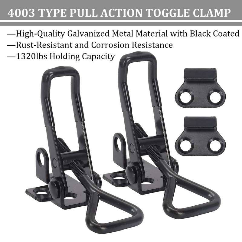 4Pack Toggle Latch Clamp 4003 Style, Heavy Duty Adjustable Toggle