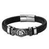 Cupimatch Men's Stainless Steel Biker Bracelet, Large Width, Stainless Steel