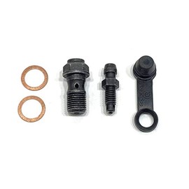 Black Stainless Steel Brake Caliper/Master Cylinder/Clutch Slave Cylinder Bleed/Banjo Valve Kit for Brembo on Ducati/Aprilia/Moto Guzzi/KTM