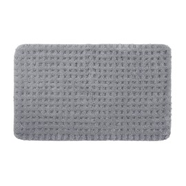 PANA® Fluffy Bath Mat (50 x 80 cm) • Bathroom Rug Made of Soft Microfibres • Non-Slip & Washable Bath Mat • Bath Mat • Shower Mat • Colour: Grey