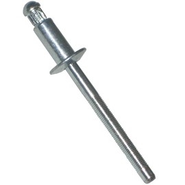 STEEL "Q" BLIND RIVET - 1/8" DIA. X .126-.187-.250 GRIP RANGE. - DESIGNED FOR A WEATHER-TIGHT SEAL & MANDREL RETENTION FOR EXTRA STRENGTH (PACK OF 100 PIECES)