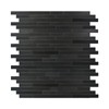 Black Peel and Stick Backsplash Linear Subway Tile, Self Stick