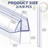 2 Pcs Shower Door Bottom Seal - Clear PVC Water