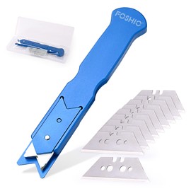 FOSHIO Vinyl Wrapping Paper Cutter with 10PCS Cutter Blades, Blue Gap Cutting Trimmer Safety Cutter Wallpaper Tools Car Wrap Kit