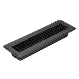 PATIKIL 10 x 2 Inch Floor Register, 1pcs Heavy Duty Air Vent Cover Steel Adjustable Decor Vents Easy Adjust Floor Grates for Sidewall Home Office, Black
