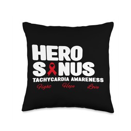 Sinus Tachycardia Hero Shirt - Sinus Tachycardia Awareness Throw Pillow