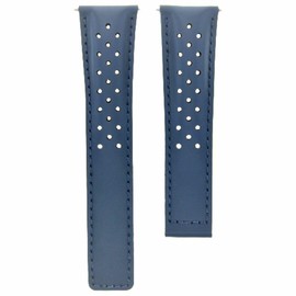 Ewatchparts Leather Watch Band Strap 22mm Compatible With Tag Heuer Monaco Caw2111.FC6183 Calibre 12 Blue
