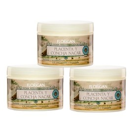 Crema Rejuvenecedora PLACENTA y CONCHA NÁCAR 350grs. FLORIGAN (3 piezas)