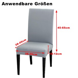 Hopelit Chair Covers, Set of 4, Chair Covers, Swing Chairs, Removable, Washable Spandex, Universal Stretch Chair Cover for Dining Room, Hotel, Kitchen, Wedding Decoration, Light Grey