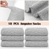 Bunnycool Prosthetic Socks for Men - 10 pcs Gray Cotton