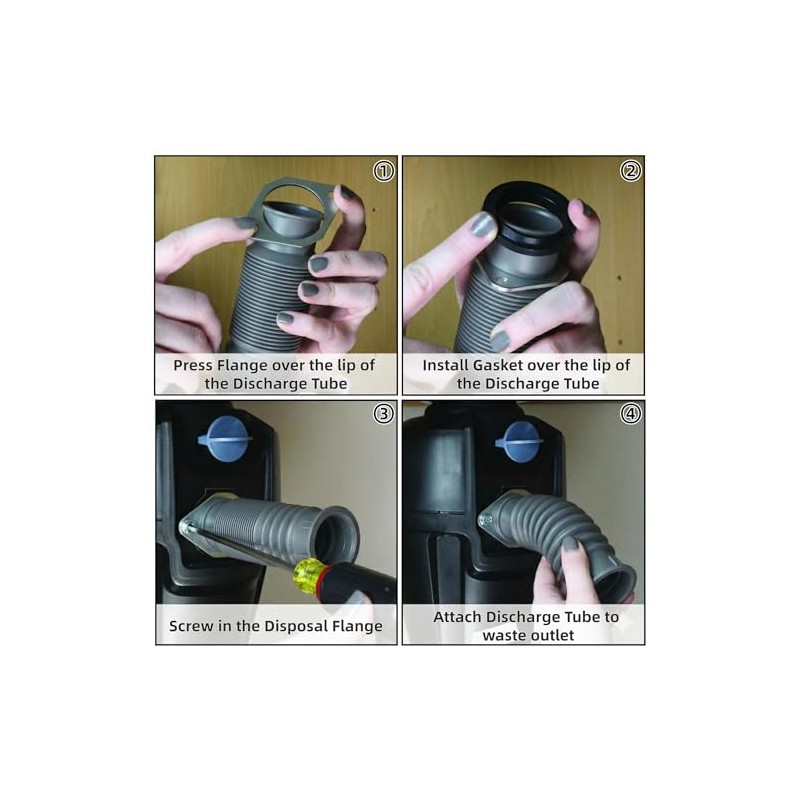 Flexible Garbage Disposal Drain Tube Replacement Kit for 1-1/2" Plumbing,