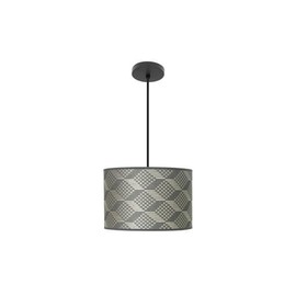 Zarivy 1 x E27 Black Tetris Inspired Grey Pendant Size Reg 30cm x 30cm Ideal for adding a contemporary touch to any room.
